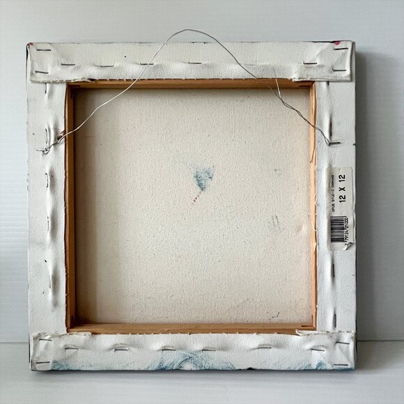 Original Landscape Oil Painting Tree Silhouette Mountains Modern Abstract Art - Picture 5 of 5